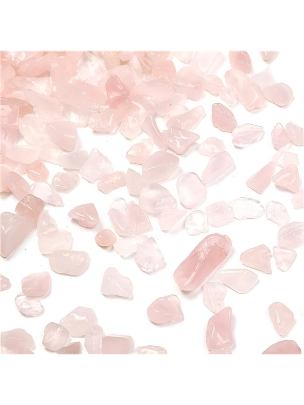 Rose Quartz Tumbled Chips Stone Crushed Crystal Irregular Shaped (460 Gram)